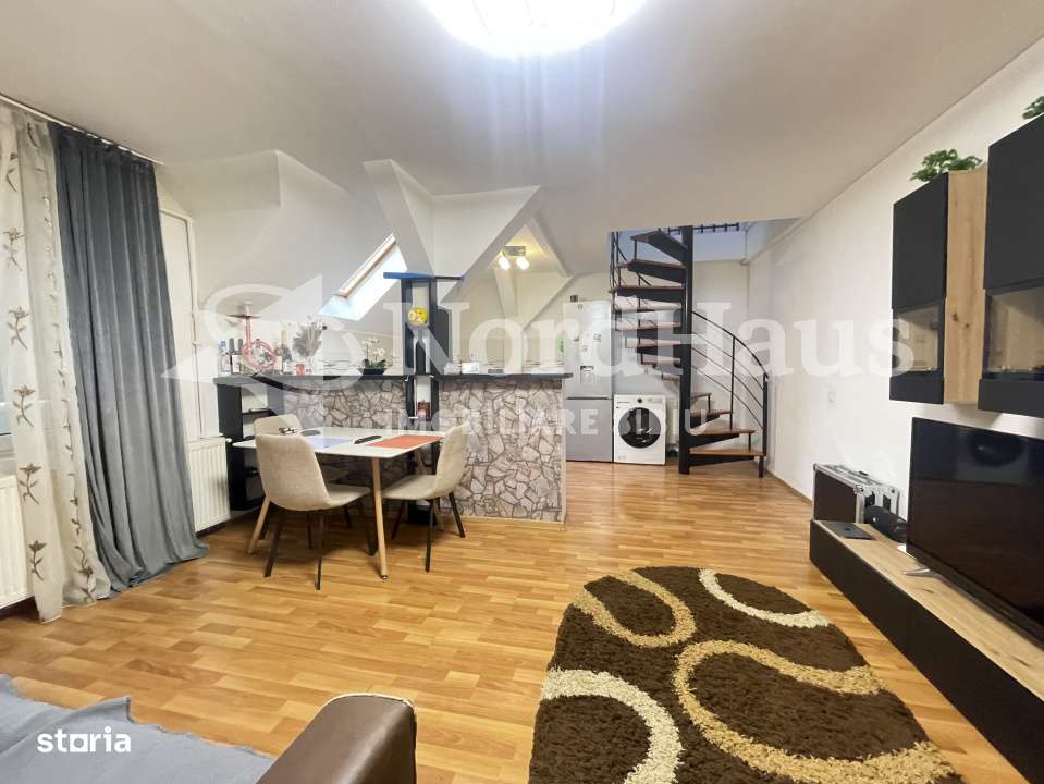 DE VANZARE APARTAMENT TIP MANSARDA | UTILAT | MOBILAT | VASILE AARON-0
