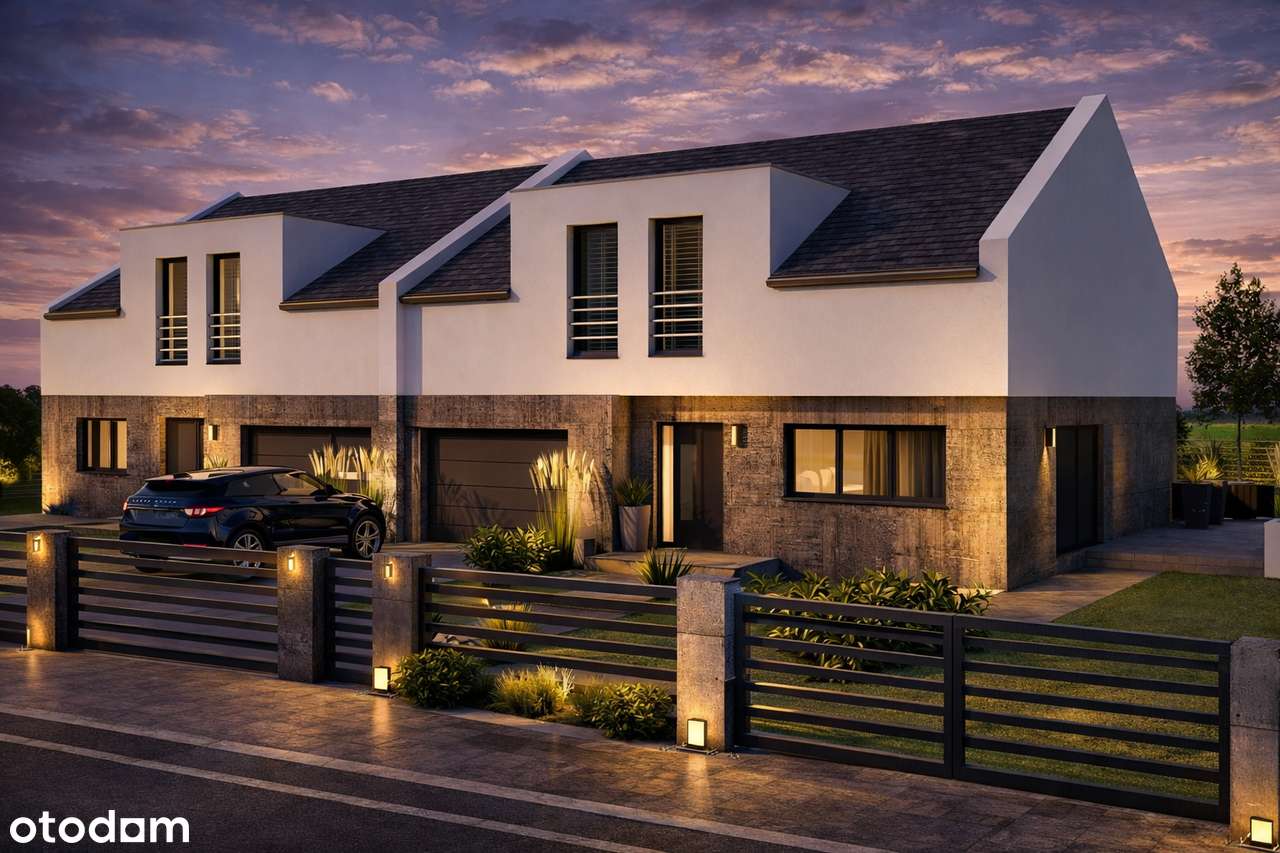 Bliźniak w cichej, spokojnej okolicy - duży ogród-0