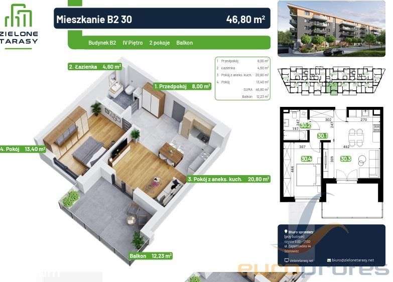 Taras! 2 pok.!Nowe budownictwo!Oddane!0% prowizji!-4