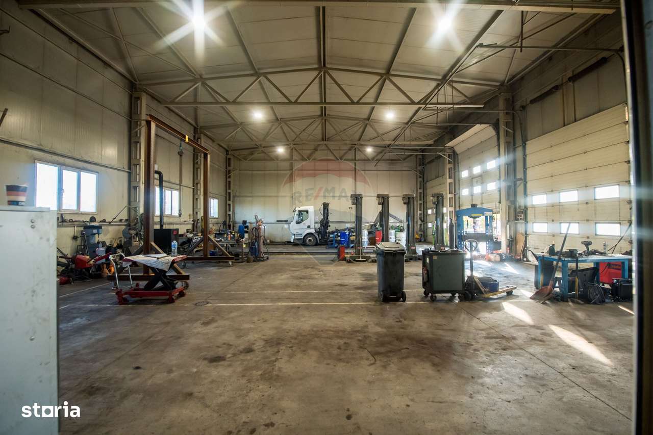 Hală industrială P+1 – 490 mp utili | Teren 2.447 mp | Platformă beton - Imagine principală: 4/20