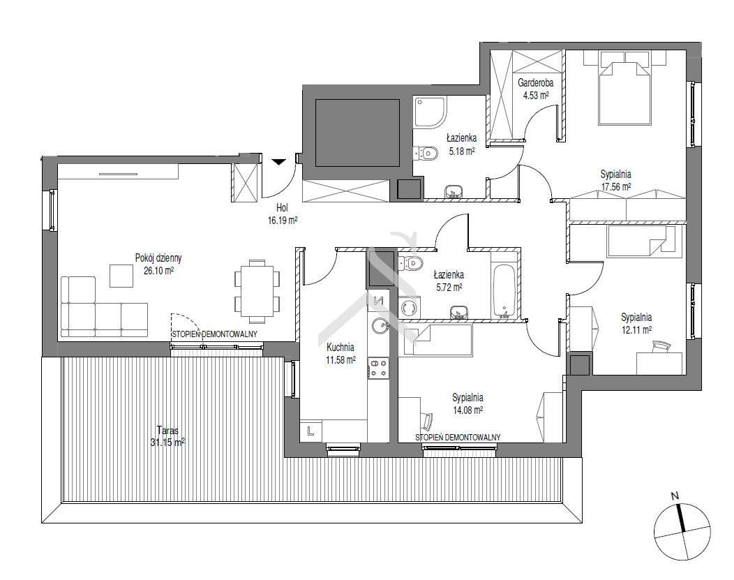 Faro - Plaża900m, Taras 31m2-4