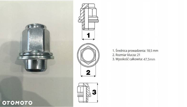 MITSUBISHI 3000GT NAKRĘTKI FELG ALUMINIOWY M12x1.5 KOMPLAT 20 SZTUK NOWE - 13