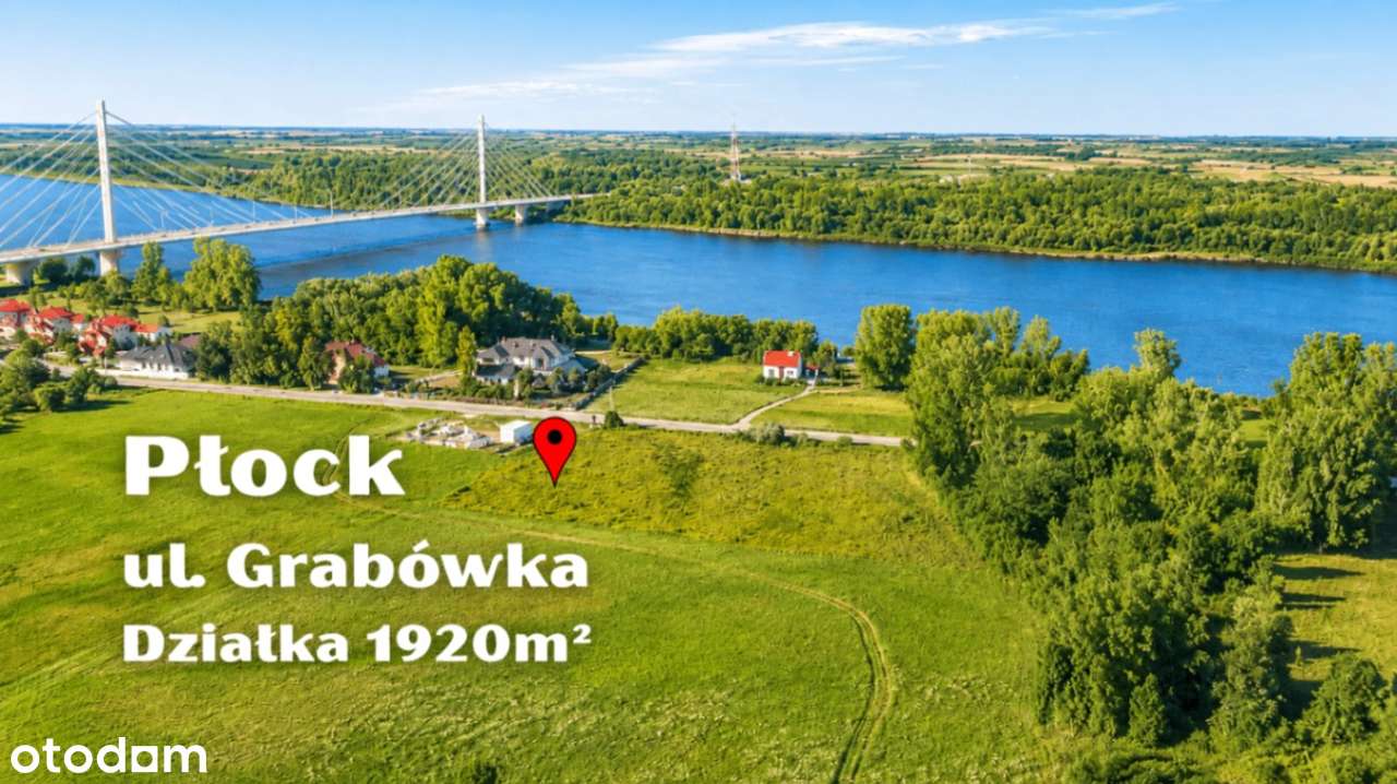 Działka budowlano-usługowa Płock ul.Grabówka 19,2a z widokiem na Wisłę