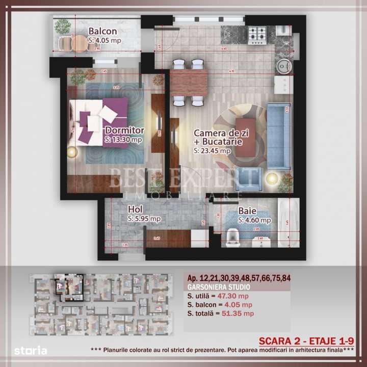 2 Camere  Direct Dezvoltator Incalzire Pardoseala/ 600 m STB - Imagine principală: 2/12