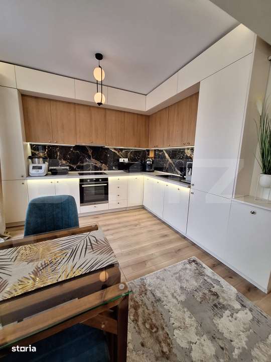 Apartament 2 camere Lux, ultrafinisat, mobilat complet, terasa 12mp, l - Imagine principală: 3/12