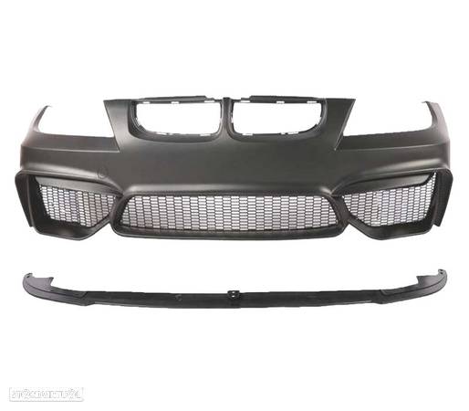 PARA-CHOQUES FRONTAL PARA BMW E90 E91 05-08 LOOK M4 + SPOILER LIP - 2