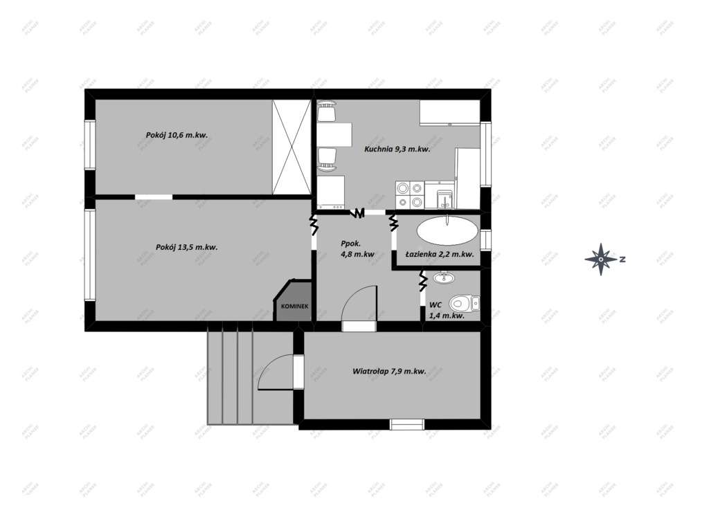 Mały bliźniak, z garażem, nad zalewem-9
