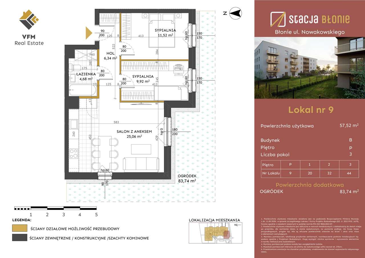 3-pokojowe mieszkanie 57m2 Bez Prowizji - Pełny obrazek: 2/7