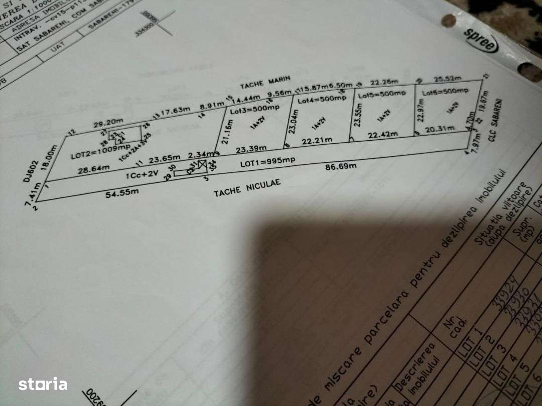 FARA COMISION in Sabareni 4 loturi teren intravilan aproape de asfalt - Imagine principală: 3/3