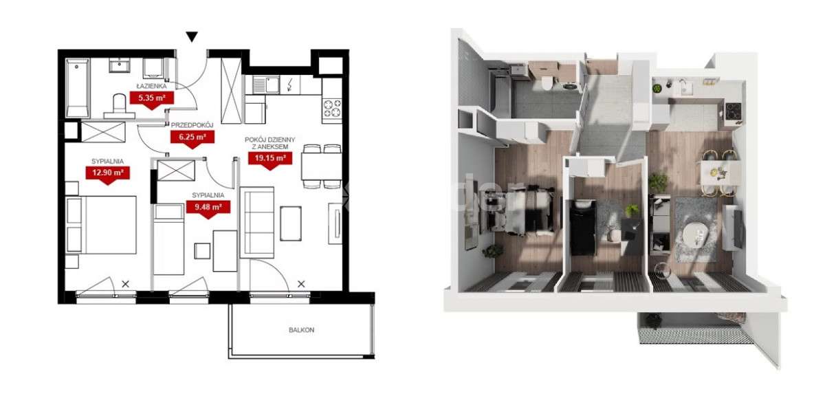 Południe -kwadratowy układ - inwestycja w zysk - Pełny obrazek: 3/6