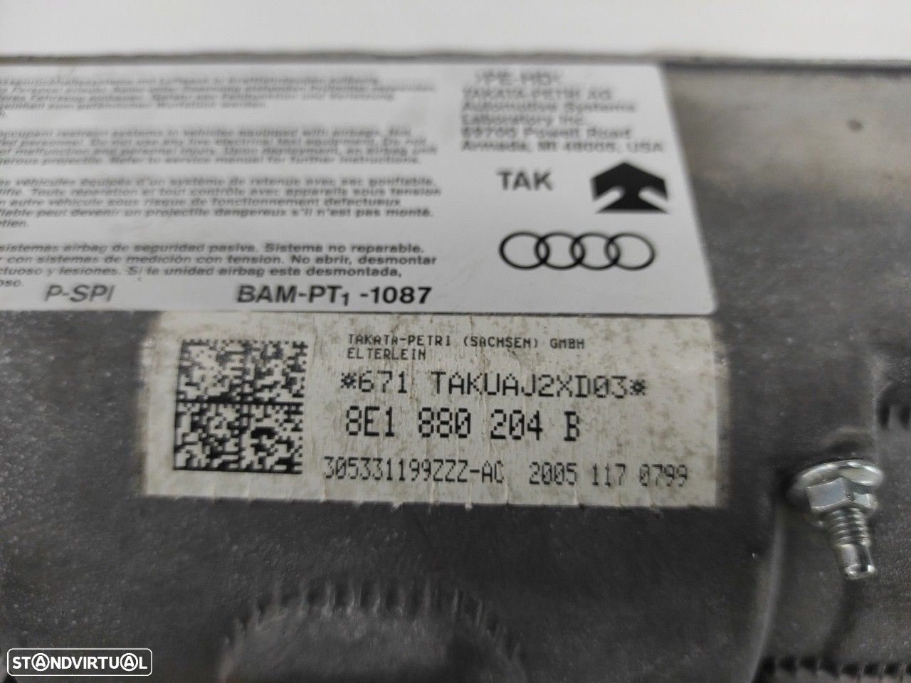 Airbag Passageiro Audi A4 Avant (8Ed, B7) - 5