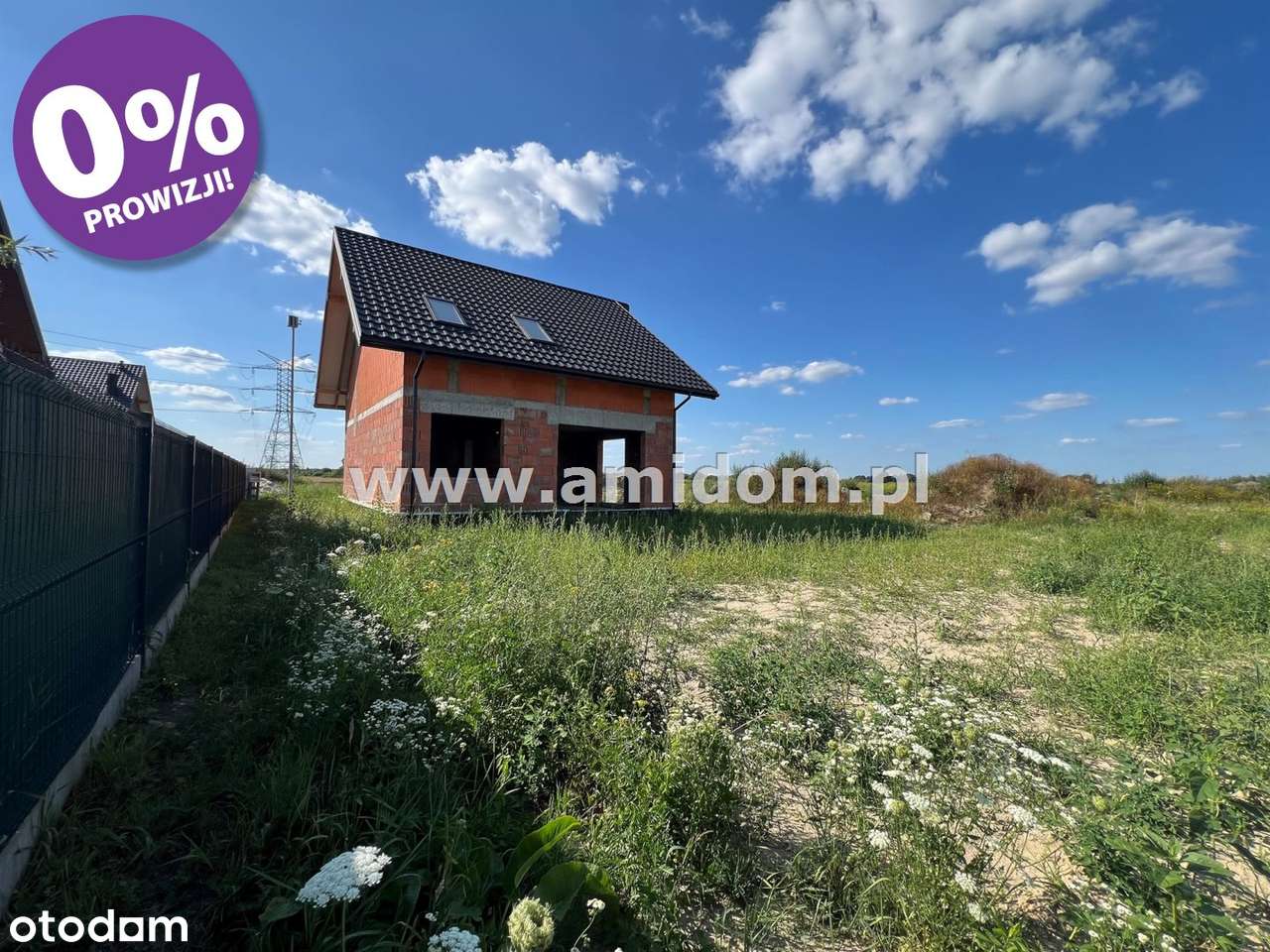 Nadbiel, dom wolnostojący w budowie, działka1420m-2