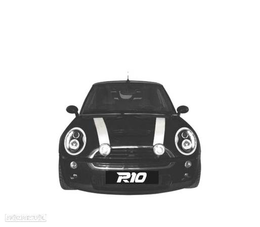 CONJUNTO DE FARÓIS PARA MINI COOPER 01-06 DAYLIGHT LED PRETOS CROMADOS - 2