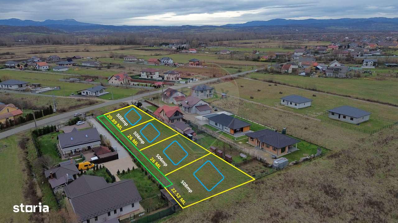 Teren de vanzare cu proiect de casa si piscina Săcălășeni - Imagine principală: 4/8