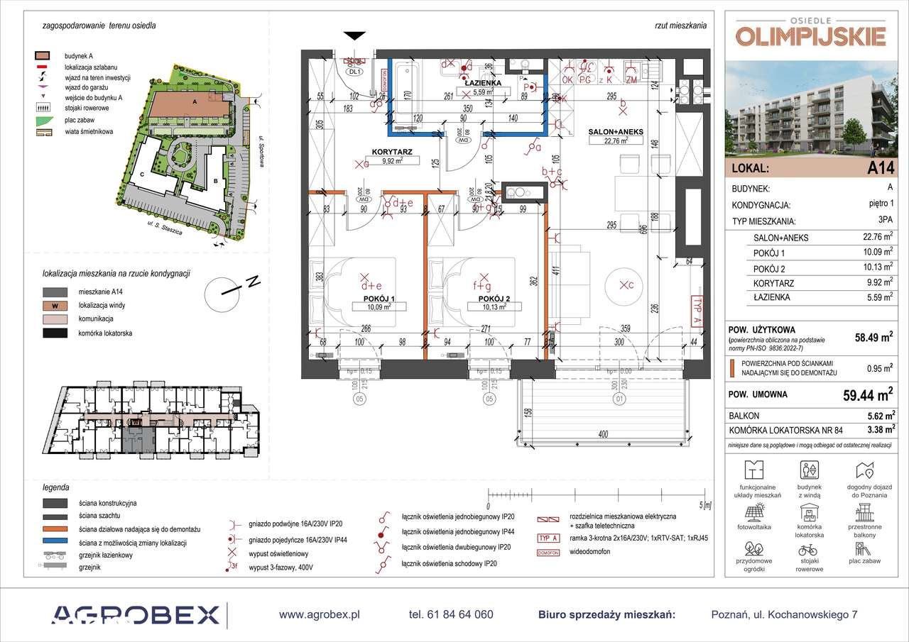 Ulica Staszica | mieszkanie A14 - Pełny obrazek: 2/9