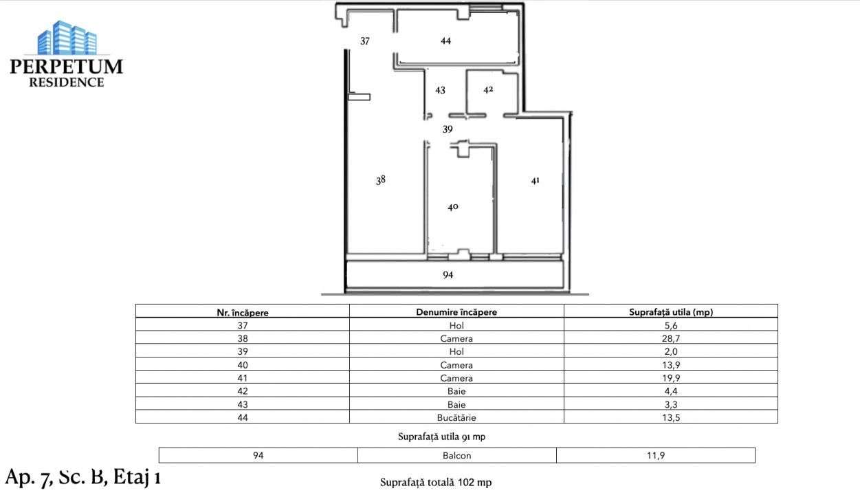 Tomis Nord - Vanzare apartament decomandat cu 3 camere,  bloc nou.-5