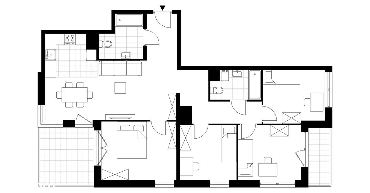 5-pokojowe mieszkanie 88m2 + 2 loggie Bez Prowizji - Pełny obrazek: 4/9