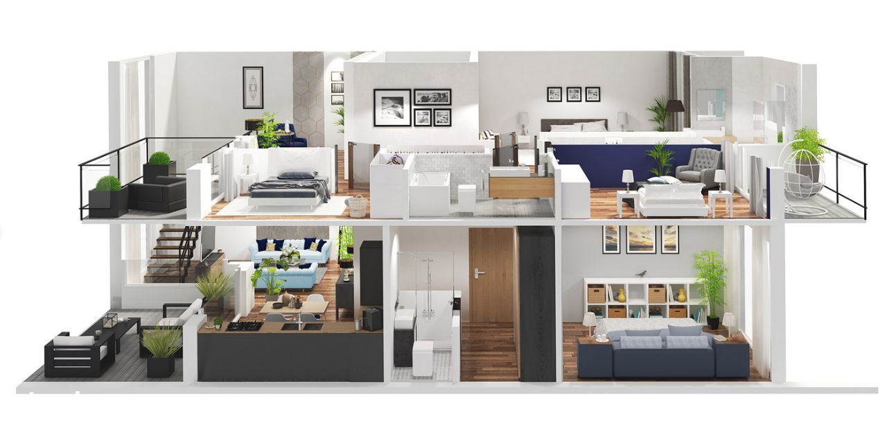 Dwupoziomowy Apartament z Ogrodem + Smart Home