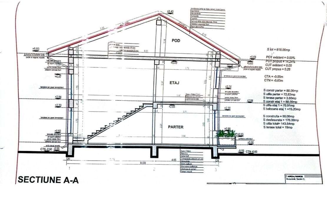 Vila 5 camere cu piscina,teren 618mp,constr.2011,Colentina-Andronache - Imagine principală: 4/20