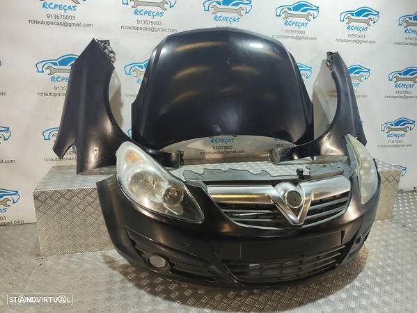 FRENTE COMPLETA OPEL CORSA D S07 CAPOT PARACHOQUES GUARDA-LAMAS OTICAS RADIADOR VENTILADOR FRENTE FIBRA REFORÇO - 2