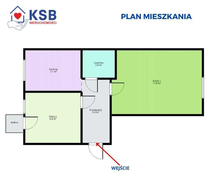 Mieszkanie 2 pokoje w centrum - 41,5m2-15