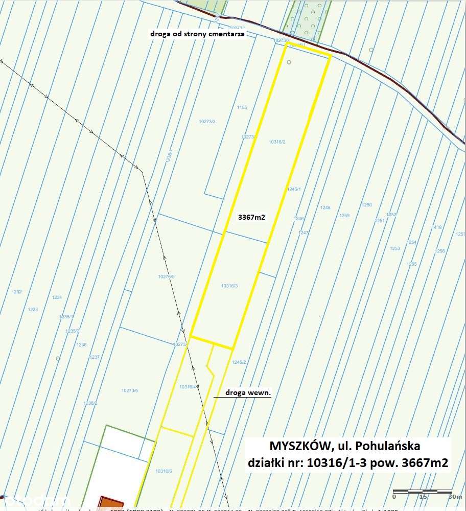Sale - 10% Myszków działka rolno-budowlana  3667m2 tylko 174.900zł-5