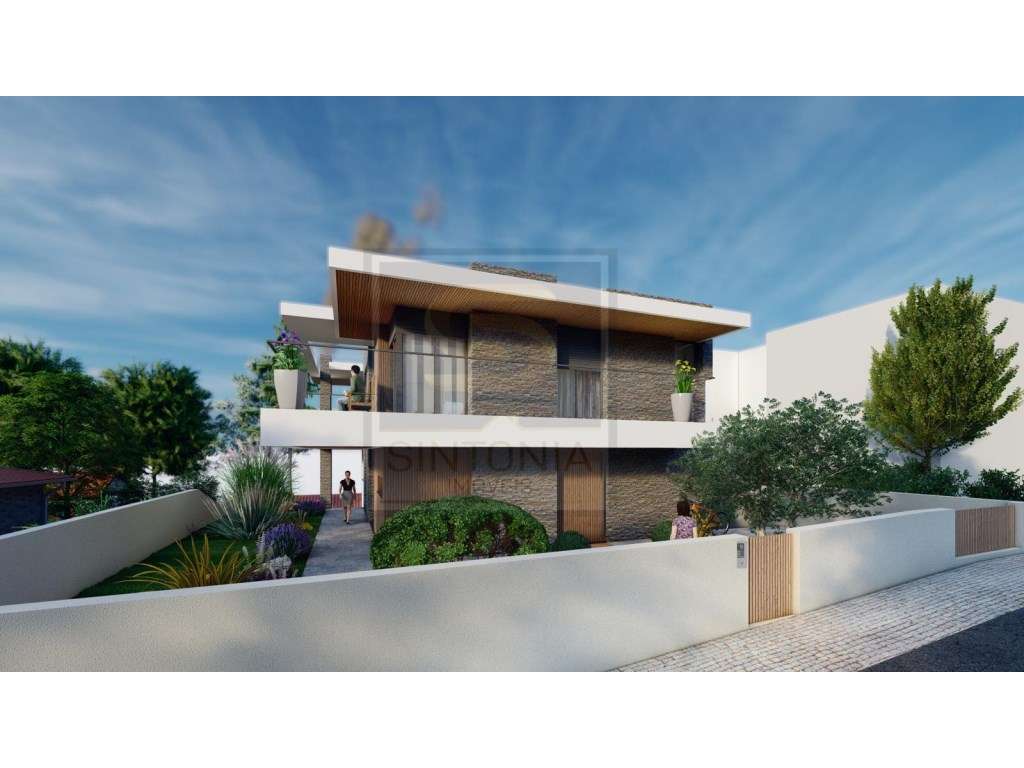 Terreno com Projeto Aprovado - Moradia Contemporânea Isolada com Vi...-5