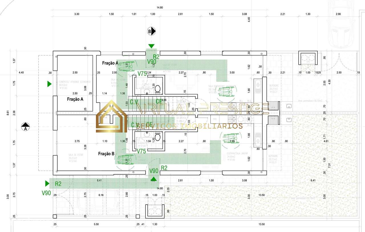 Moradia T4 triplex de gaveto | 2 suítes c/ closet | lareira | Fernã...-23