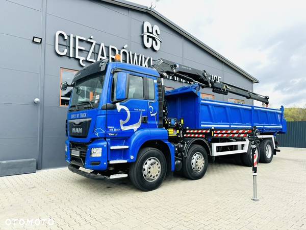 MAN TGS TGX 32.360 // E6 // 8x4 // wywrotka 3-str. Bordmatic + HDS HMF 1720 // świeżo sprowadzony // kiper kran crane żuraw - 5