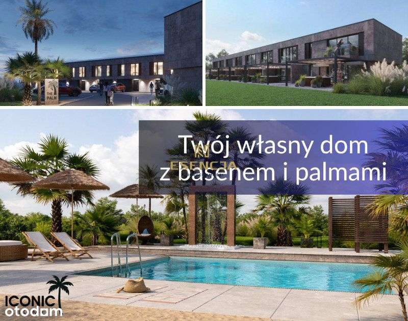 Nowoczesny dom z basenem i tropikalnym ogrodem