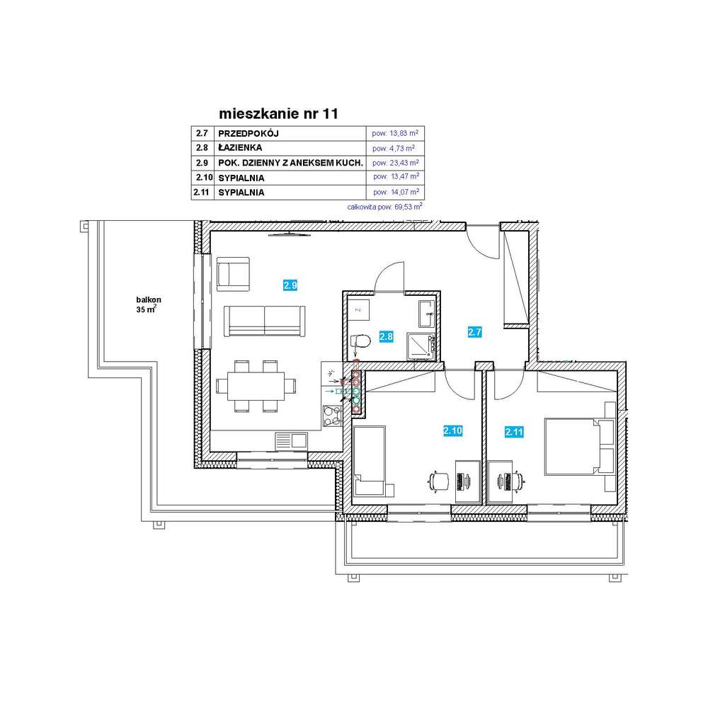 Wyjątkowy penthouse z tarasami na dachu i widokiem na góry w Olszówce - Pełny obrazek: 2/8