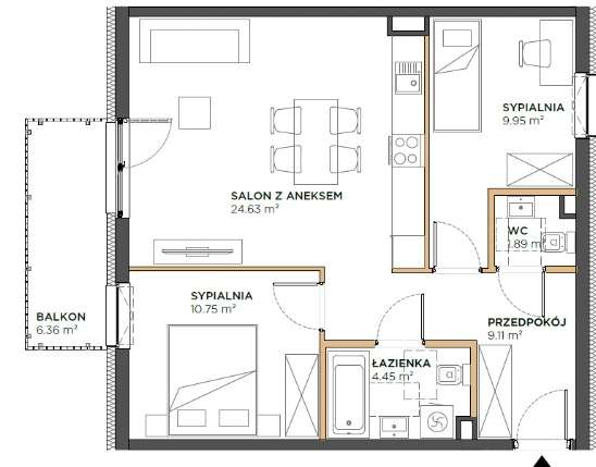 Trio Park – 3 pokoje, ogródek, nowy budynek-9