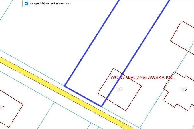 Działka rolno budowlana  1,1 ha Wola Mieczysławska-2