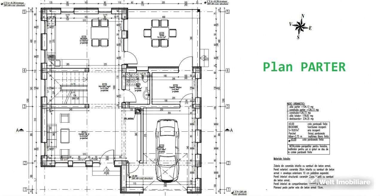 Proiect, casa la rosu, individuala, 3 dormitoare, 3 bai, Jucu de Sus - Imagine principală: 2/3