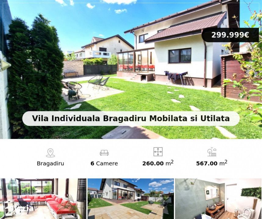 Vila Individuala Bragadiru Mobilata si Utilata