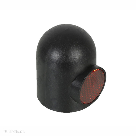 Capac sfera negru pentru carlig remorcare auto din plastic cu element reflectorizant - 1