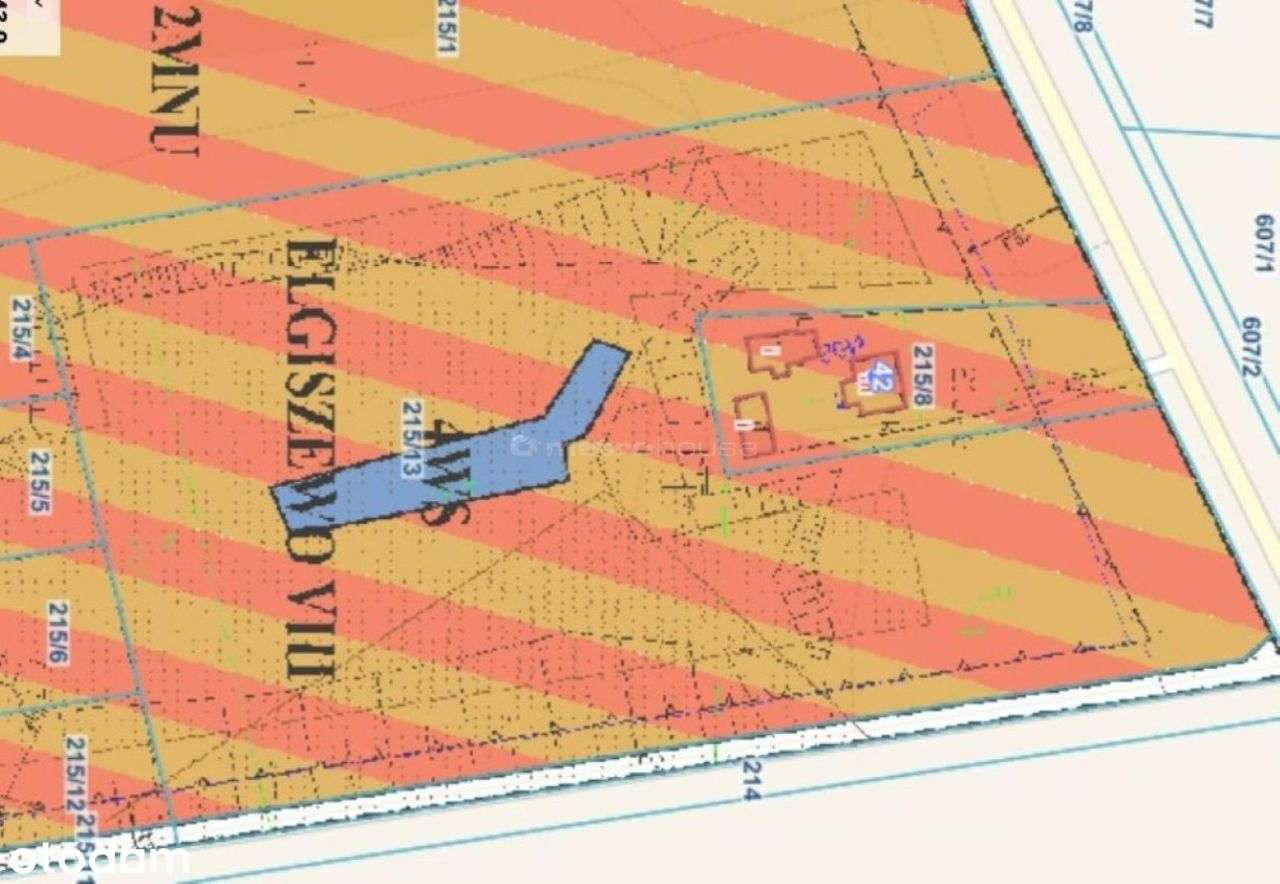 Działka budowlana 3tys m2, Elgiszewo. Mpzp-5