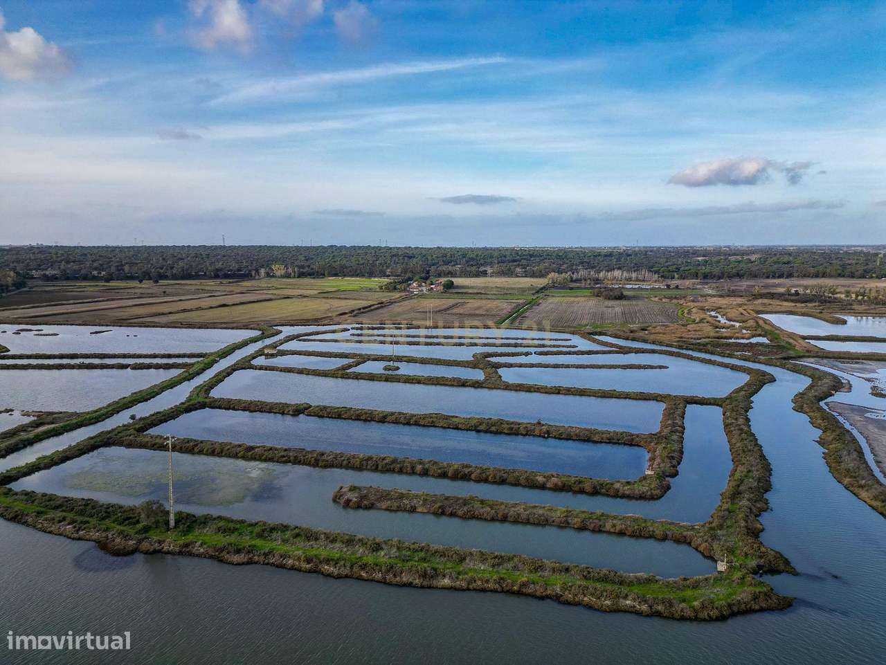 Marinha para Aquacultura, 15 ha, construções de apoio, no Rio Sado , M - Grande imagem: 4/23