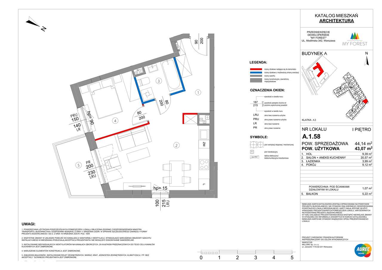 My Forest | mieszkanie 2-pok. | A.1.58 - Pełny obrazek: 2/7