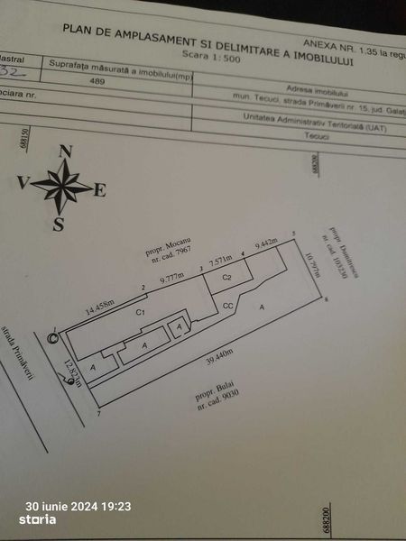 Teren de vanzare in Tecuci , 489 mp , str Primaverii - Imagine principală: 1/2