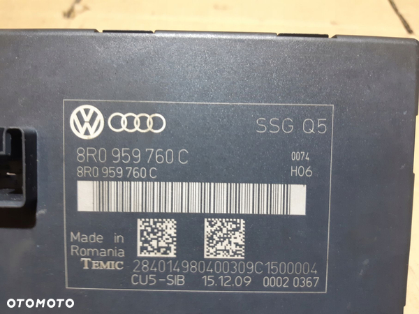 AUDI Q5 8R MODUŁ STEROWNIK PAMIĘCI FOTELA 8R0959760C - 4