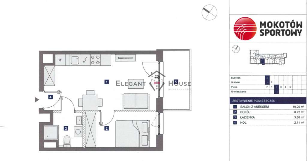 2pokoje 33,89m2 / sprzedaż(cesja)/ odbiór 01.2026 - Pełny obrazek: 1/1