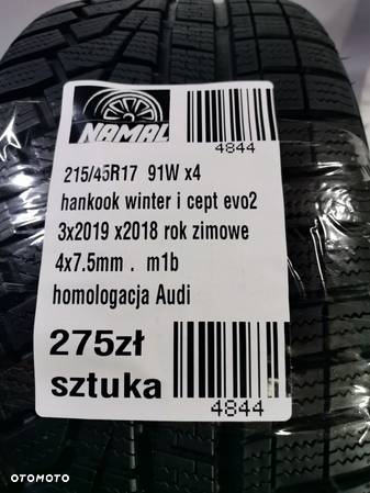 215/45R17 hankook 2019 opony zimowe 7,5mm 4844 - 9