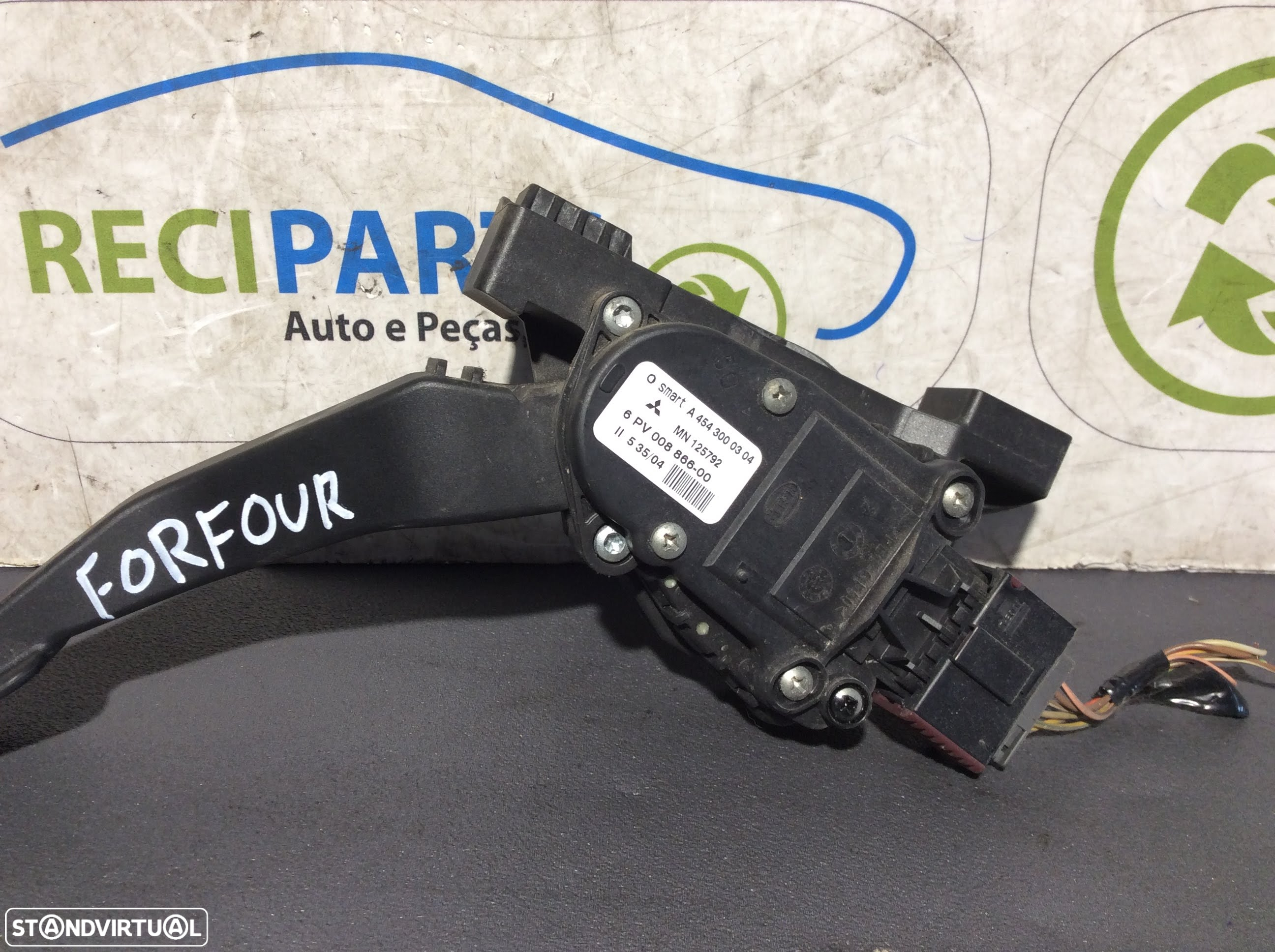 Pedal Acelerador Smart For Four ano 2004 a 2006    A4543000304 - 2