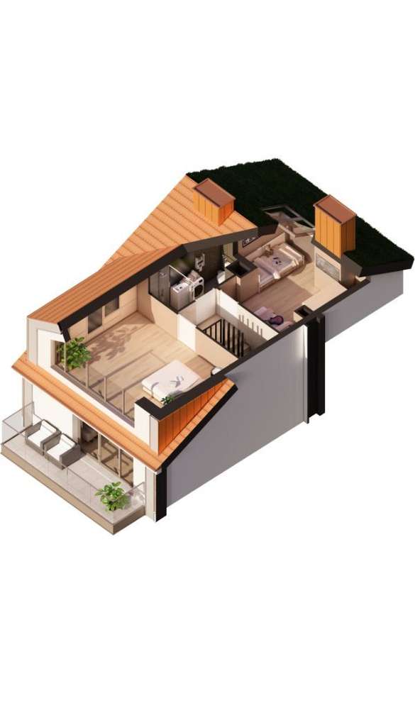 Idealny apartament 2- poziomowy nad Zatoką Pucką - PUCK - 63,09m2 - Pełny obrazek: 3/11