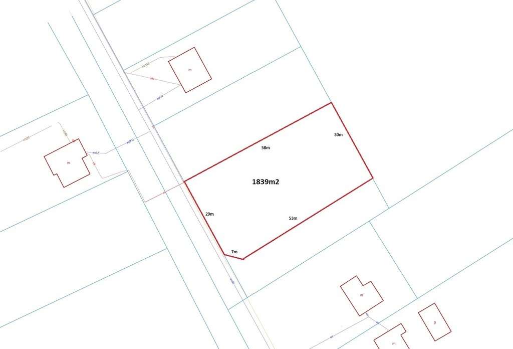 Działka w Serocku z drzewami-1