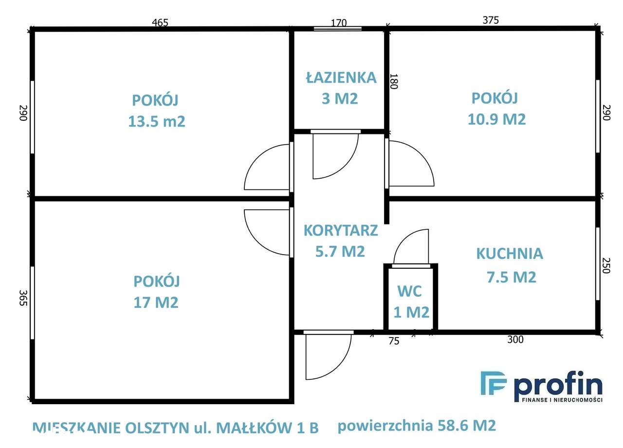 Mieszkanie 3 pokoje blisko Stare Miasto centrum Olsztyn-19