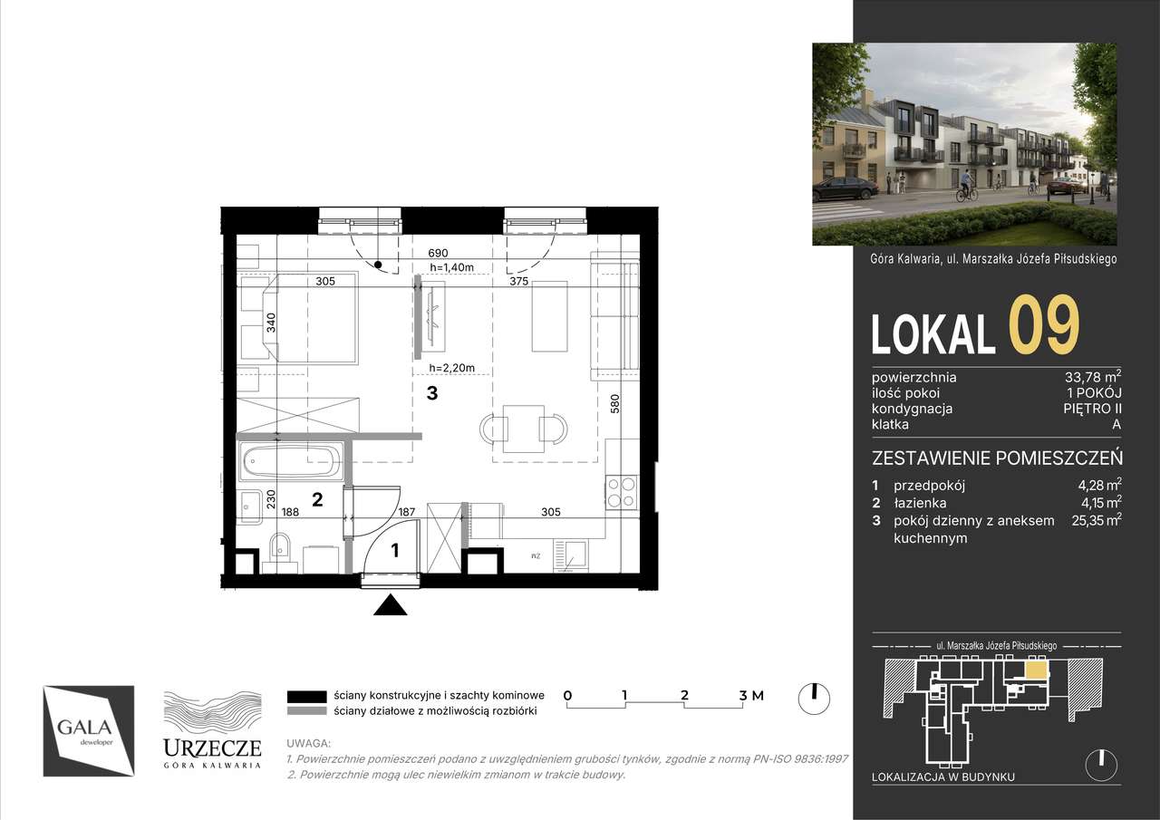 Mieszkanie 2-pokojowe w ekologicznym budynku M.9 - Pełny obrazek: 2/7