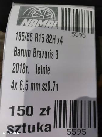 185/55r15 barum 2018 opony letnie 6,5mm 5595 - 9