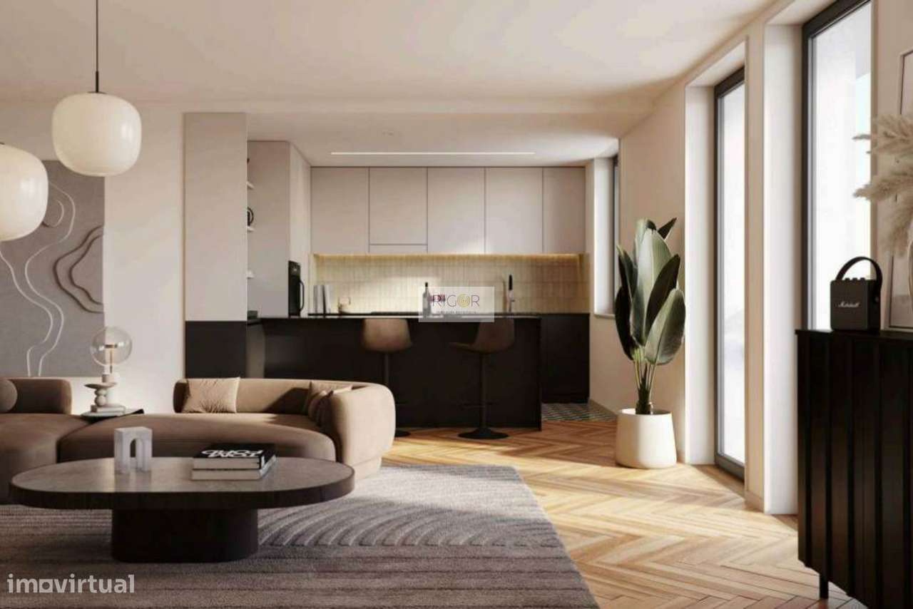 Apartamento T2+1 com terraço e varanda em construção a Cedofeita. - Grande imagem: 4/7